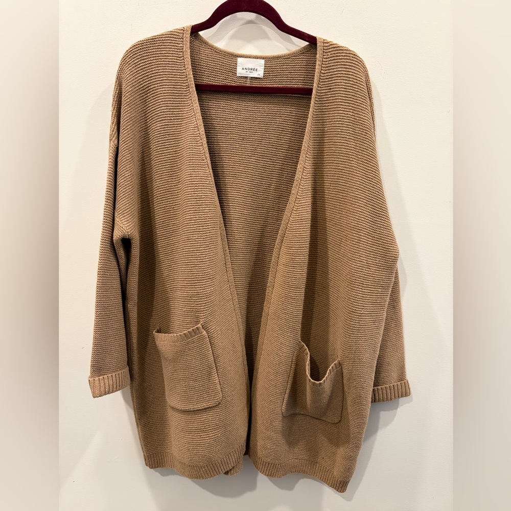 Andree Tan Open-Front Cardigan with Pockets 2X Plus Size capsule